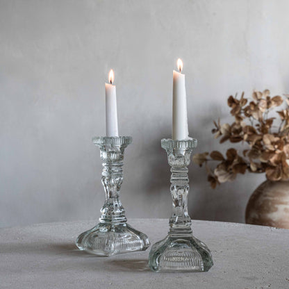 Classic Vintage Glass Candle Holder - SE-66342