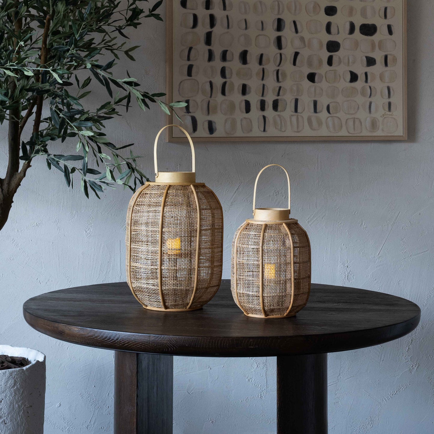 Classic Bamboo Candle Holder | Lantern with Glass