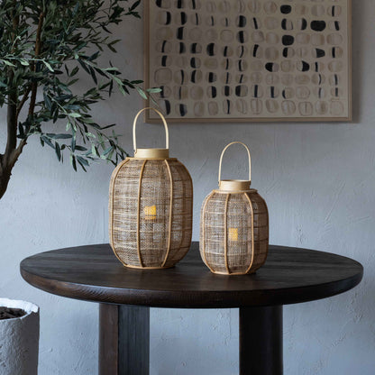 Classic Bamboo Candle Holder | Lantern with Glass