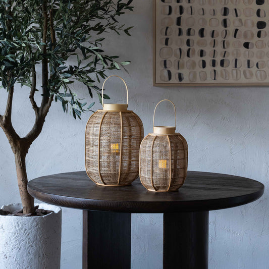 Classic Bamboo Candle Holder | Lantern with Glass