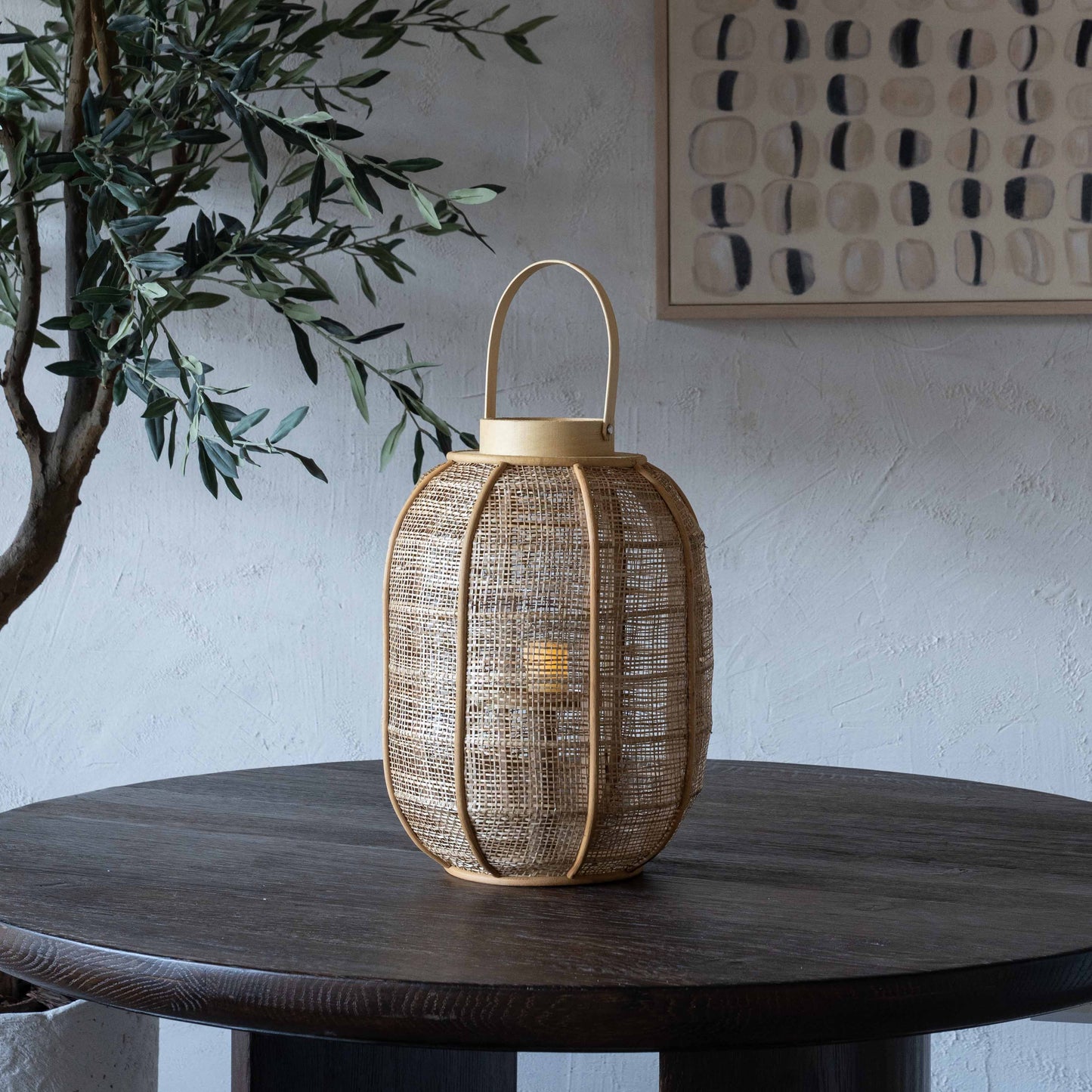 Classic Bamboo Candle Holder | Lantern with Glass