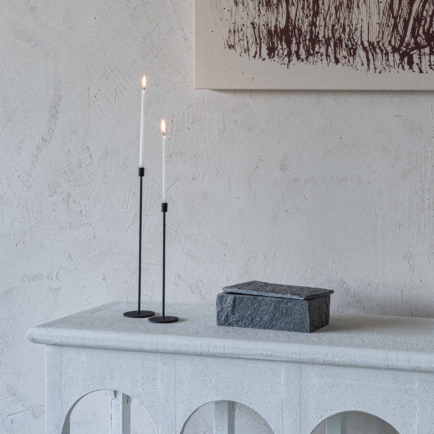 Thin Steel Candle Holder